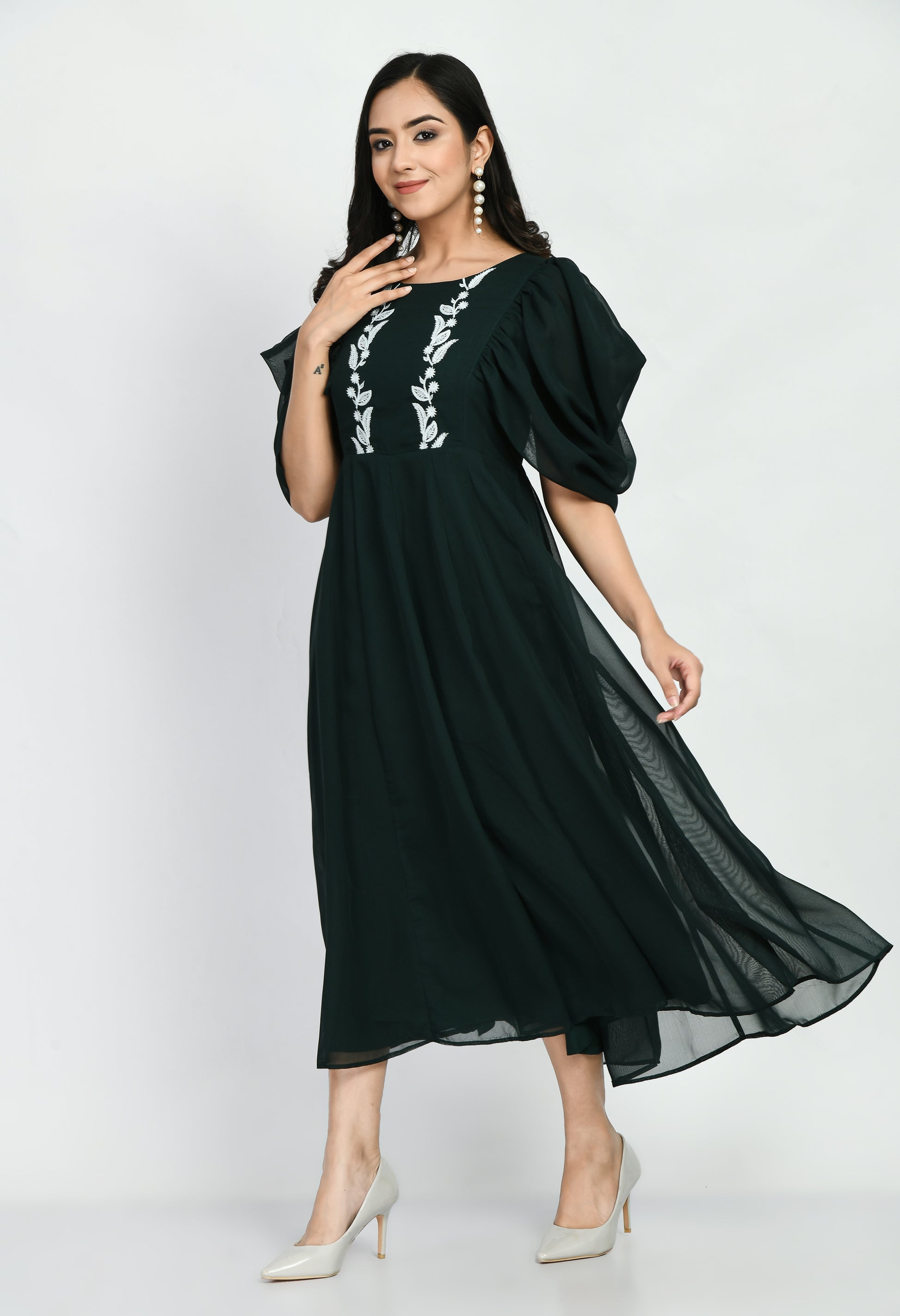 Women's Fit & Flare Midi Dress