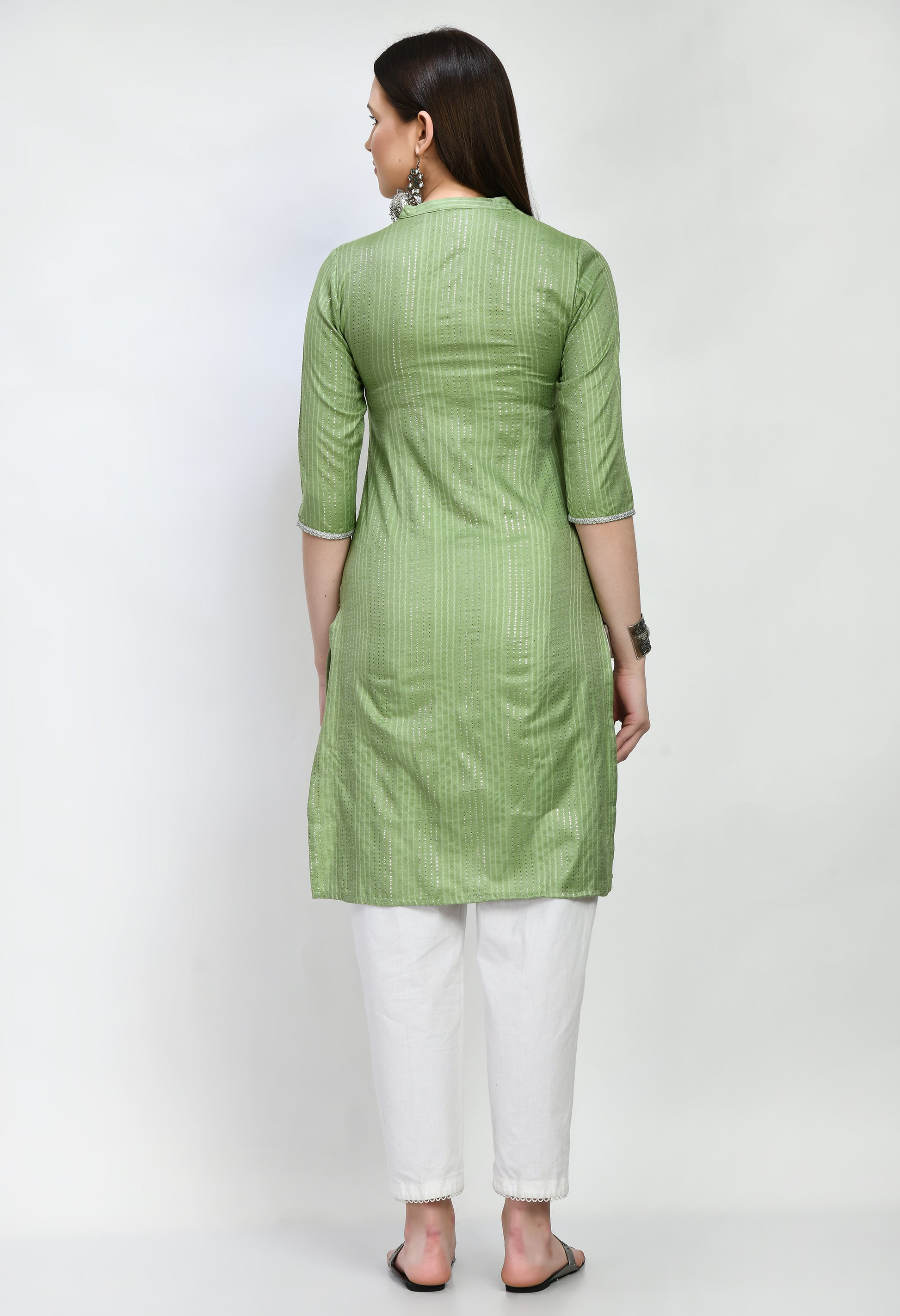 Women Solid Viscose Rayon Straight Kurta