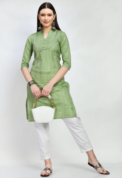 Women Solid Viscose Rayon Straight Kurta