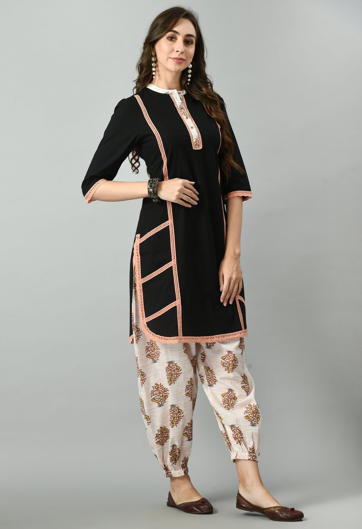 Women Cotton Blend Kurta Salwar Set